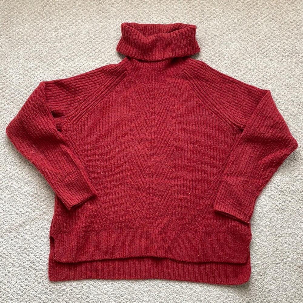 Madewell Red Turtleneck Sweater